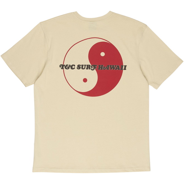 2026 T & C Surf Designs Herre TCSH Kortærmet Tee TM7TS - Greige